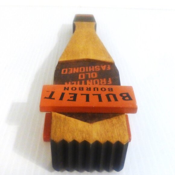 BAR1 Vintage BULLEIT Bourbon OLD FASHIONED Whisky Wood Tap Draft BAR TAP HANDLE - Picture 3 of 7